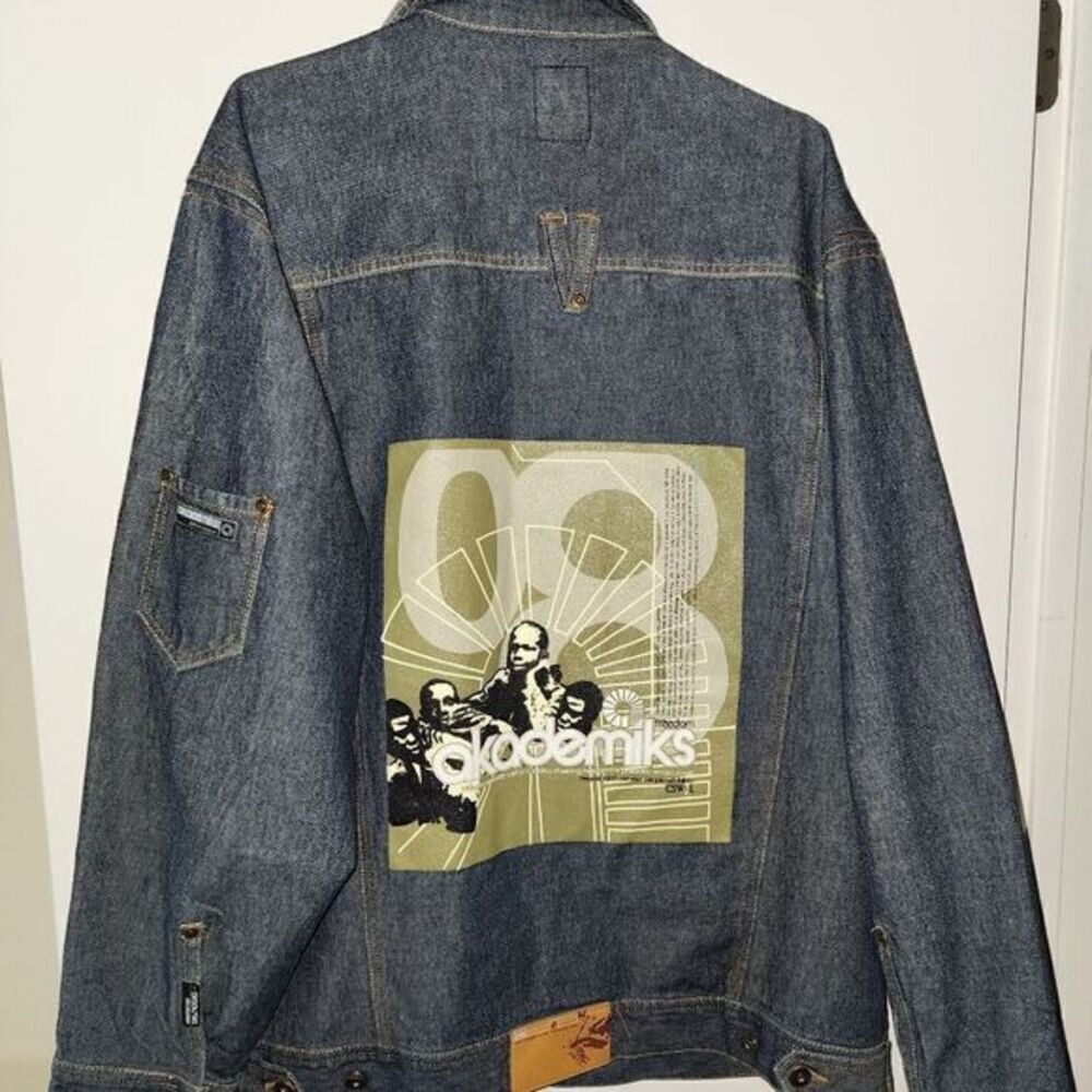 Vintage Y2K‎ Akademiks Dark Denim Jacket size XL
